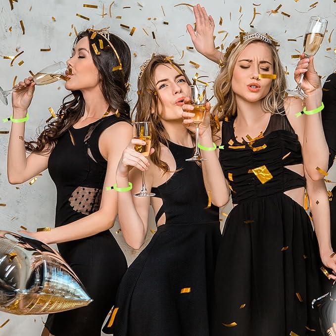 100 Pack Wrist Bands|Light Green Wristbands for Events|Wristbands for Concerts Festival Admission Party|13.78” x 0.59”