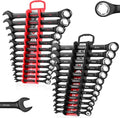 ARROW 24PCS Ratcheting Wrench Set Metric and Standard, Anti-Slip 6-18mm & 1/4"-3/4" Combination Ratchet Wrench Set with 2 Magnetic Tool Holders, CRV Material, 72-Teeth, Easy to Carry & Store