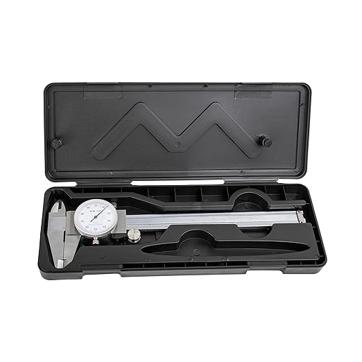 HFS(R) 0-6" Carbon Steel 4 Way Imperial Dial Caliper .001" Shock Proof