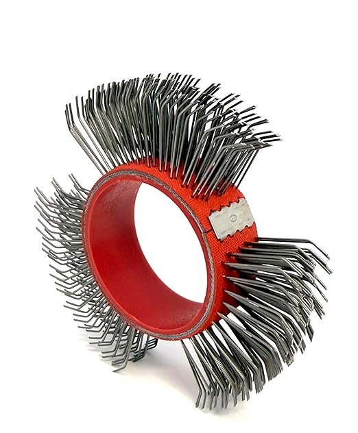 Abrasive Wire Wheel Belt/Coarse Replacement Brush for Grinder/Metal Blaster Clearing Belts/Bristle Blasting Tool (0.7mm Carbon Spring Steel, 1 PCS)