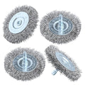 4pcs 3 Inch Stainless Steel Wire Wheel Brushes Kit for Drill with 1/4-Inch Hex Shank (4)