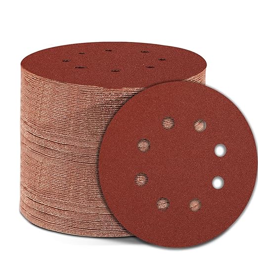 600 Grit 5 Inch Sanding Discs Hook and Loop Sandpaper, 150 PCS 8 Hole Adhesive Extra Fine Sand Paper for Random Orbital Sander