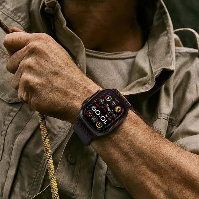 Suitisbest Sport Bands Compatible with Apple Watch Ultra Band 49mm 46mm 45mm 44mm 42mm 38mm 40mm 41mm Men Women, Stretchy Nylon Sport Loop Strap with S-Hook for iWatch Series 10 Ultra SE 9 8 7 6 5 4 3