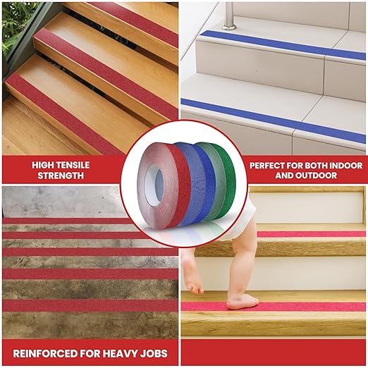 GGR Supplies T.R.U. NST-20C Green Non-Skid Tape 2 in. Wide x 60 ft. Length Safety Way 60 Grit Anti Slip Traction Tape 32 Mil