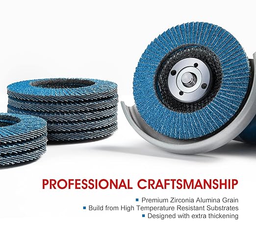 S SATC Flap Discs 4-1/2 Inch 40 Grit Zirconia Grinding Wheel Type 29 Abrasive Discs Flap Wheel for Angle Grinder - 20 Pack