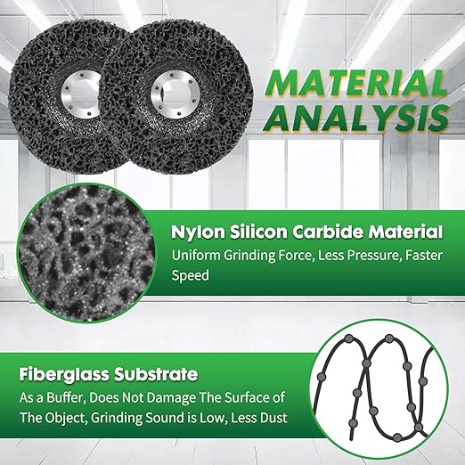 5 Pack Angle Grinder Stripping Wheel Angle Grinder Strip Disc Paint Stripper Attachments Grinder Wheel, Paint Metal Oxidation Rust Remover Stripper Tool (4'' x 5/8''-5B)