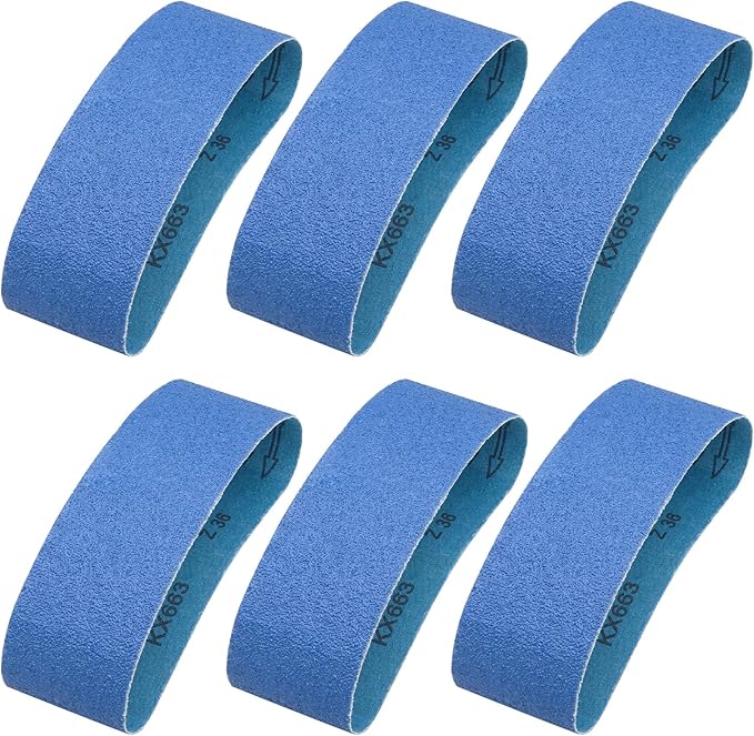 3 Inch x 21 Inch Sanding Belts, 36 Grit 3x21 Zirconia Sanding Belts, 3 x 21 Belt Sander Sanding Belts for Metal Polishing, Derusting, Woodworking(3x21in,36 Grit)