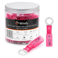 Wirefy 150 PCS Heat Shrink Ring Terminals #10 - a Resistant Ring Connectors - Eyelet Wire Connectors - Red 22-16 AWG