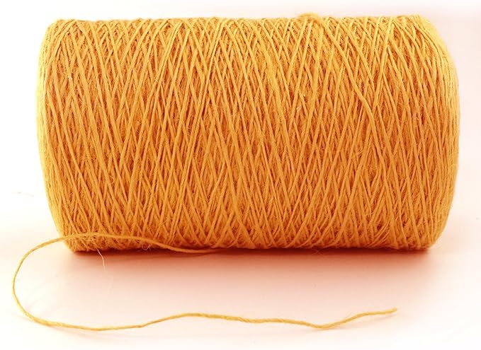 1mm x 5000 Feet Orange Jute Rope, Twine for Gardening Tomato Climbing Plant Tie Floristry Crafts Gift Wrapping Packing Decor