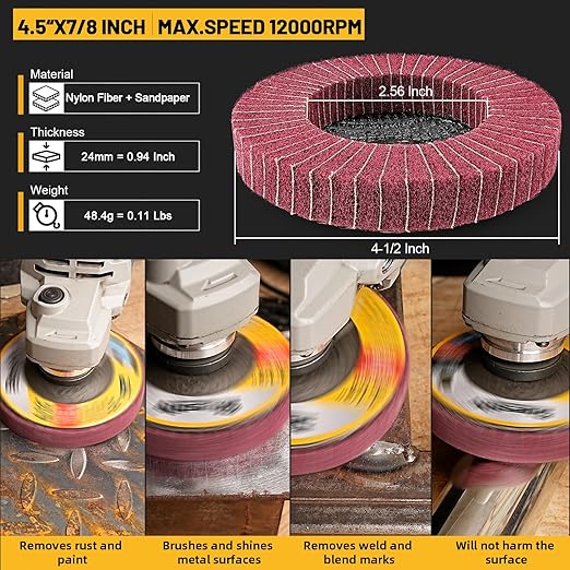 10Pcs 240 Grit Scour Flap Disc 4 1/2 Inch Coarse Polishing Grinding Wheel for Metal Stainless Steel Angle Grinder Scouring Pads Scuff Sanding Discs Paint Rust Remover