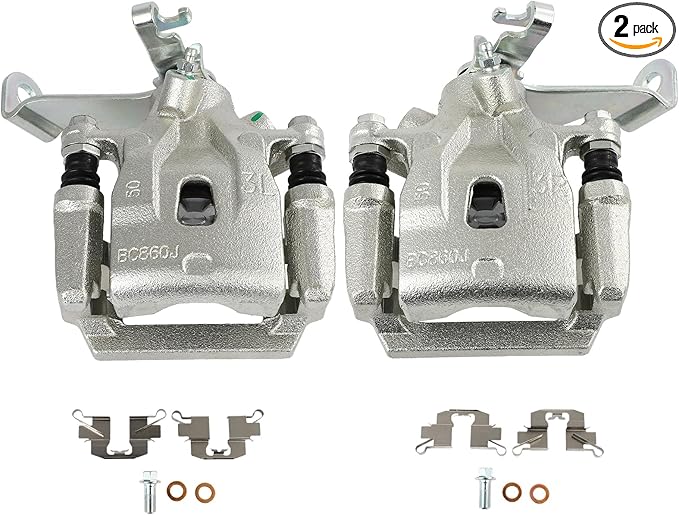 SCITOO 19B7123 19B7122 Rear Left & Right Disc Brake Calipers w/Bracket Fit For Mazda For CX-5 2013-2015, Single Piston