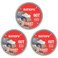 Circular Saw Blades 6-1/2 Inch 3-Pack, 60T for Wood Cutting – Ideal for Hardwood, Plywood, Chipboard – Precision Carbide-Tipped Saw Blades for Smooth Finish
