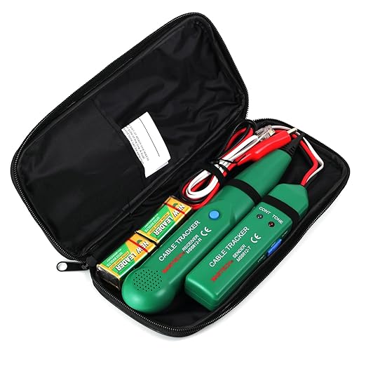 Proster Cable Tracker RJ11 RJ45 Wire Tracer Ethernet Tracker Telephone Tone Generator Line Toner Tester for Network Telephone Line Continuity Tester