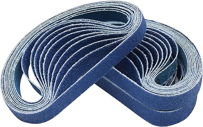 1/2 x 12 Inch Knife Sharpener Sanding Belts, 80 Coarse Grit Zirconia Replacement Sharpening Belt Kit for Official Work Sharp (WSKTS & WSKTS-KT/Mk.1 & Mk.2) Knife & Tool Sharpener, 30 Pcs