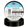 3M Temflex Vinyl Electrical Tape 165, Black, 3/4 in x 60 ft (19 mm x 18 m), 6 mil, 100 Rolls/Case