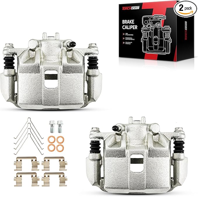 Torchbeam Front Brake Calipers Set for Honda Fit 2009-2013 2015-2020, Honda CR-Z 2011-2015, Honda Civic 2012-2015, Acura ILX 2013-2014, Front Left and Front Right Calipers Replace # 19B6039+19B6038