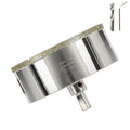 3-15/16inch | 100mm Diamond Hole Saw with Center Drill bit and Diamond-Coated Center Drill bit for Ceramic Glass Marble Fiberglass Granite and Porcelain Tiles by CENYB