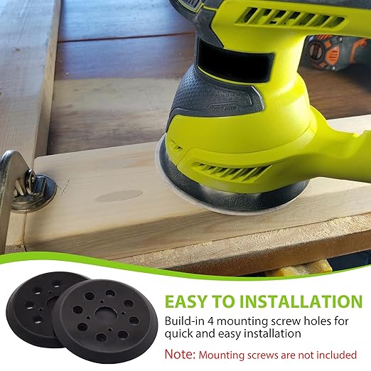 5-Inch Sander Replacement Pad, Hook and Loop Sanding Pad Compatible with Ryobi RS290, RS241, RS280, RS281VS, P411 Random Orbit Sander, 2-Pack