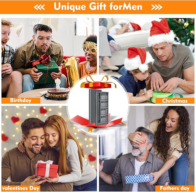 Christmas Stocking Stuffers for Men: 25-in-1 Mini Precision Screwdriver Set Small Bit Tool Set Gifts for Men Adults,Magnetic Torque Repair Tool Kit for Electronics Macbook Watch Eyeglass Ring Doorbell
