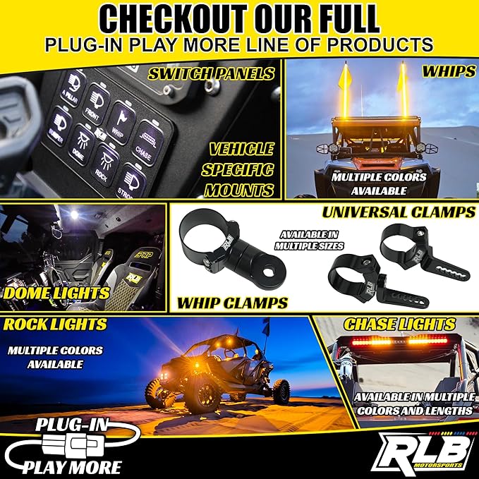 Light Bar Mount (1 PC-Single) UTV A-Pillar POD Light Mount by RLB MOTORSPORTS (2")