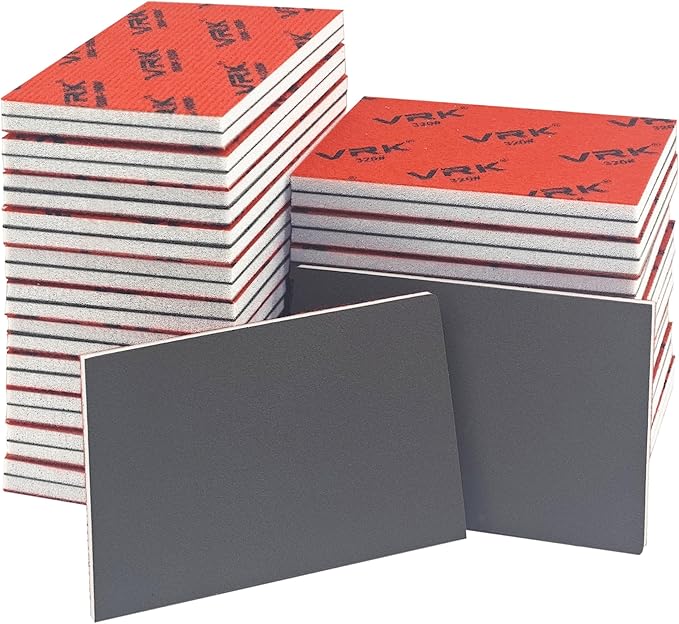 28 Pcs 500-600 Grit Sanding Sponge,Ultra Fine Sandpaper,Soft Foam Hand Sander Block Wet Dry Sanding Pads for Automobile Wood Furniture Metal Drywall Polishing