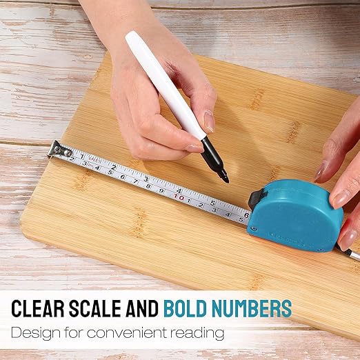 50 Pcs 6 FT Mini Tape Measure Retractable Bulk Small Measuring Tape Pocket Size Measurement Tool for Operation Christmas Items Party Favor Gifts Stuffers for Men(Lake Blue)