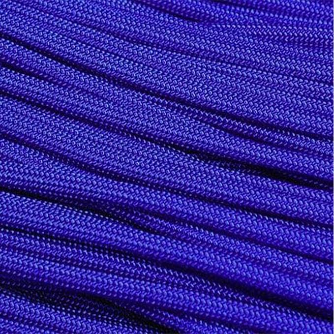 The Paracord Store | Type III 550 Paracord - 50 FT Hank, Electric Blue | Heavy Duty 7 Strand Tactical Paracord - USA Made Nylon Outdoor Parachute Cord for Camping, Fishing & More - Survival Cord