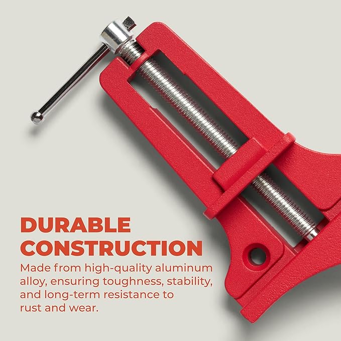 Right Angle Wood Clamp - Home Improvement Hand Tool - Premium Clamp Set with 45 Degree Cutting Guide Slot - 2 Pack
