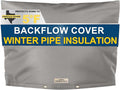Backflow Preventer Cover Insulated (5°F) with Thick 7 Layers Fabric - 30" W x 24" H with Aluminum Foil Layer for Winter Pipe Freeze Protection, Sprinkler Covers for Outside (Grey)