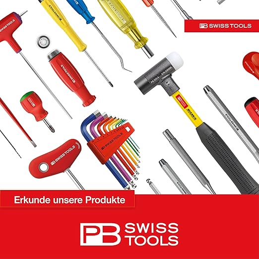 PB Swiss Tools Scratch Awl PB 640.80 | 100% Swiss Made | Awl Tool 80 mm Blade Length for Piercing Holes in Sheet Metal, Wood, Plastic, Leather