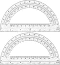 Plastic Protractor Math Protractors 180 Degrees for Geometry Classroom Student School Office Supplies, 6 Inch, Pack of 2 (Clear)