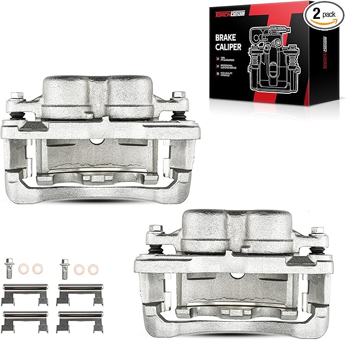 Torchbeam Front Brake Calipers Set for Chevrolet Silverado 2500 HD 2001-2010, Chevrolet Express 2500 2003-2020, Chevrolet Express 3500, Front Left and Front Right Calipers Replace # 18B4730+18B4731