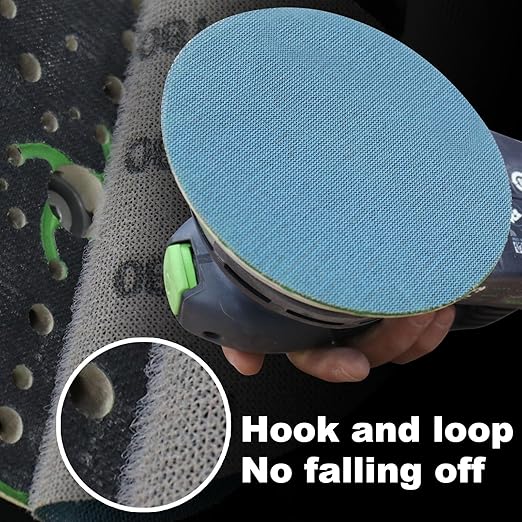 40 PCS Mesh Disc 6 inch Sanding Discs 240 grit Ceramic Abrasive Sandpaper Hook and Loop Orbital Sander Pads for Coating Removal,Body Repair, Auto Sanding