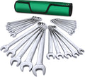 SK Combination Wrench Set, Metric 6 to 32mm, 22-Piece, SuperKrome Finish, Premium CR-V Construction, with Rolling Pouch