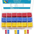 600 PCS Butt Splice Crimp Connectors Qibaok Insulated Electrical Straight Wire Terminal Connectors 10-22AWG