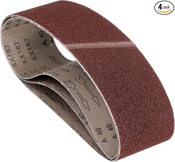 4 Pcs Sanding Belts 4 x 36 Inch 40 Grit Aluminum Oxide Abrasive Sandpaper for Belt Sander Metal Grinding Wood Working Weld Rust Removal