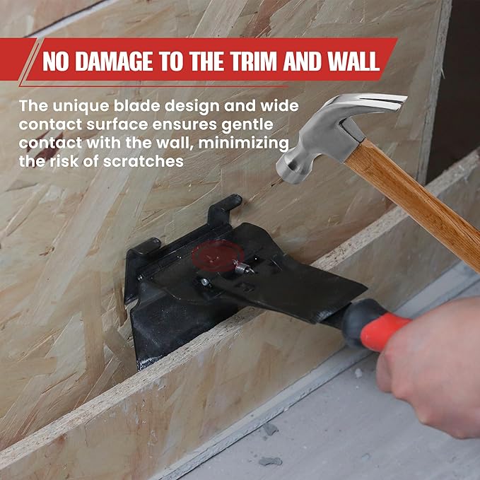 Trim Puller - Baseboard and Siding Removal Tool - Multi-Functional for Tile, Baseboard, Siding, Floor Removal - Labor-Saving, Surface-Safe for Home Improvement and Commercial Use