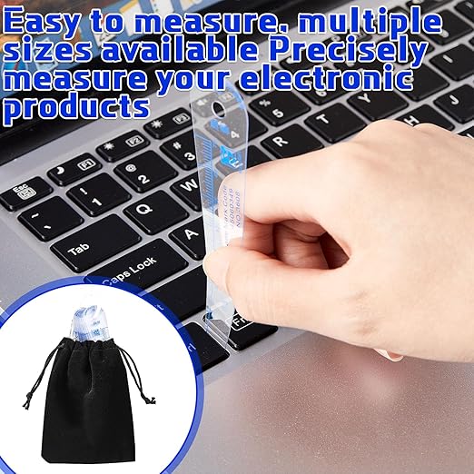 2 Set Plastic Feeler Gauge 0.05mm to 3mm Metric Gap 21 in 1 Measurement Tool 21 Leaf with Black Velvet Storage Bag for Automobiles, Electronics Industry Measuring Gap