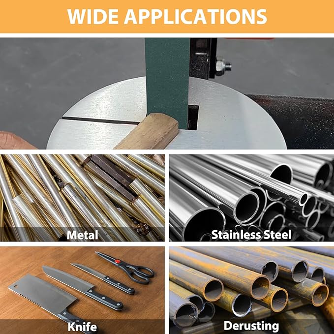 2 x 42 Inch Ceramic Sanding Belts, 2x42 Metal Grinding Belt, 60/80/120/180/240/400 Grit Sander Belt for Knife Making, Deburring, 6 Pack