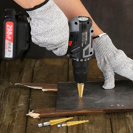 3PCS Step Drill Bit Set, HSS Titanium Step Drill Bits for Metal, 28 Sizes Stepper Up Bits with Portable Bag