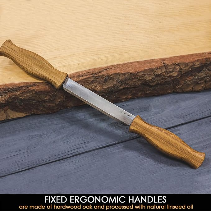 BeaverCraft Draw Knife DK1-4,3" Straight Shave Wood Carving Tools Woodworking Hand Tool Wood Carving Draw Knife (DK1)