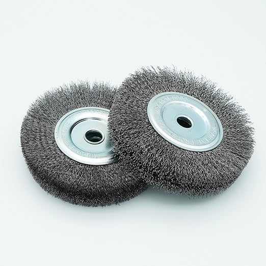 6inch Bench Wire Wheel Brush Set for Rust, Burr, Paint, and Corrosion Removal (12)