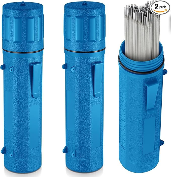 Zonon 2 Pcs Welding Rod Storage Tube 14 Inch Stick Welding Electrode Storage Tube Airproof Welding Rod Holder Waterproof Welding Rod Container for Welding Rod Canister(Blue)