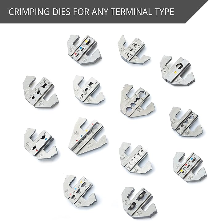 Wirefy Crimping Die for Insulated Flag Connectors - 12-10 AWG