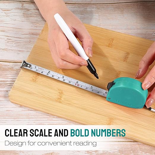 50 Pcs 6 FT Mini Tape Measure Retractable Bulk Small Measuring Tape Pocket Size Measurement Tool for Operation Christmas Items Party Favor Gifts Stuffers for Men(Water Green)