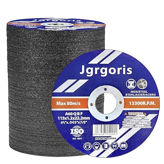 Cut Off Wheels 4-1/2", 100 Pack Angle Grinder Cutting Wheel, Metal Cutting Disc for Metal & Stainless Steel 045" Thick 7/8" Arbor - 100 Count