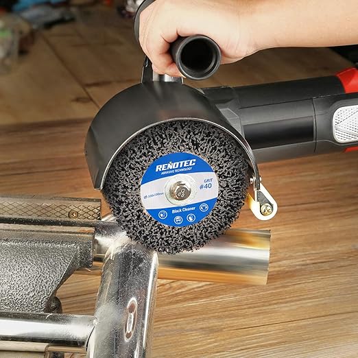4" Black Cleaner & Burnishing Wheel Pro Pack, 100x100mm, Grit 40/80/120/180