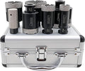SHDIATOOL Diamond Core Drill Bits Set Hole Saw Kit for Porcelain Tile Ceramic Marble Brick Vacuum Brazed Cutter 7-Piece (25/35/45/51/65/76mm)+25mm Finger Bits