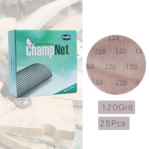 Mesh Sanding Disc 9 Inch 120 Grit 25PCS, Sand Screen 9in Sandpaper Net Dust Free Hook and Loops Discs | Compatible with Radius 360 Drywall Sander | Ideal for Drywall, Floor, Putty Use