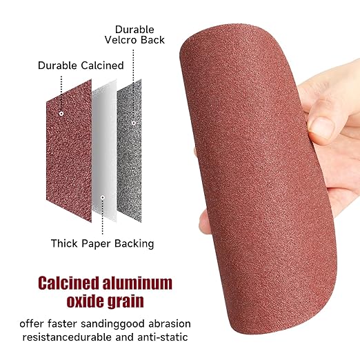 100 PCS 6 Inch Sanding Discs 320 Grit, 6 Hole Hook and Loop Sandpaper, Round Orbital Sand Paper Discs for Sander
